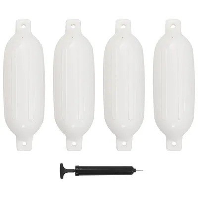 Gossi bara de protectie barca, 4 buc., alb, 58,5x16,5 cm, pvc