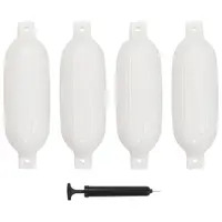 Gossi bara de protectie barca, 4 buc., alb, 58,5x16,5 cm, pvc
