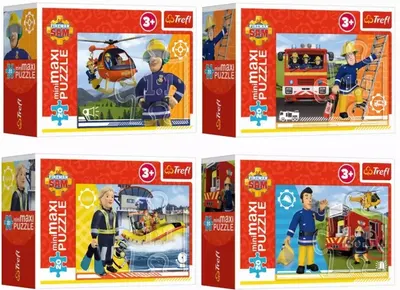 Mini puzzle Trefl din 20 de piese maxi - Pompierul Sam, sortiment