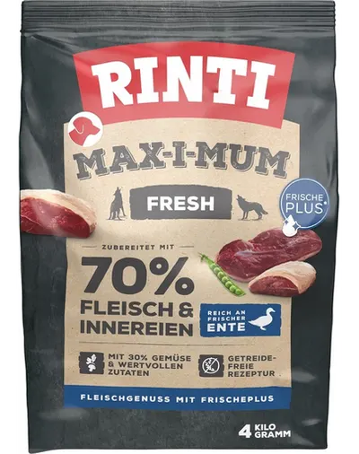 RINTI MAX-I-MUM Duck hrana uscata pentru caini adulti, cu rata 4 kg
