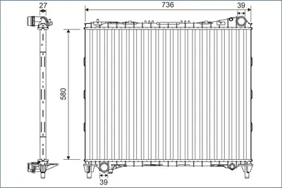 Radiator racire motor potrivit LAND ROVER DEFENDER, DISCOVERY V, RANGE ROVER IV, RANGE ROVER SPORT II 3.0-5.0 08.12