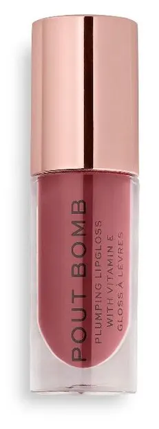 Makeup Revolution Pout Bomb gloss pentru volum, Sauce Dusty Pink, 4.6 ml