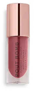 Makeup Revolution Pout Bomb gloss pentru volum, Sauce Dusty Pink, 4.6 ml