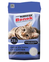 Benek Super Compact Fragrance nisip pentru litiera, cu efect de calmare 25 L