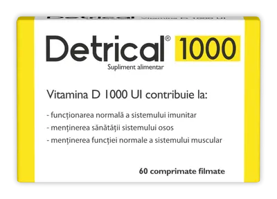 Detrical vitamina D 1000 UI, 60 comprimate, Zdrovit
