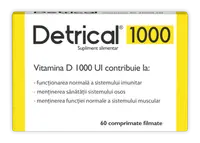 Detrical vitamina D 1000 UI, 60 comprimate, Zdrovit