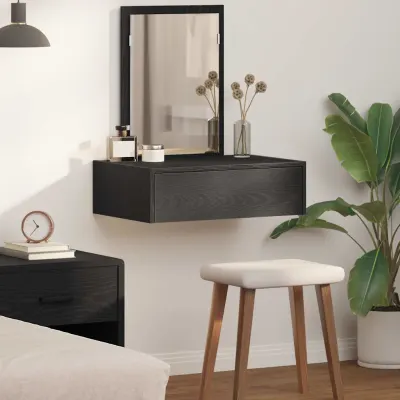 vidaXL Masă de Machiaj Negru 60 x 40 x 70 cm Lemn prelucrat