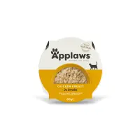 APPLAWS Piept, Pui, bol hrană umedă pisici, (în supă), 60g