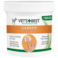 VET'S BEST Clean Eye, șervețele igiena ochilor câini, anti-pete, Aloe Vera, cutie, 100buc