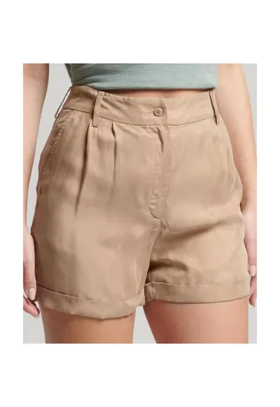 Pantaloni scurti Superdry Studios - cupro - bej