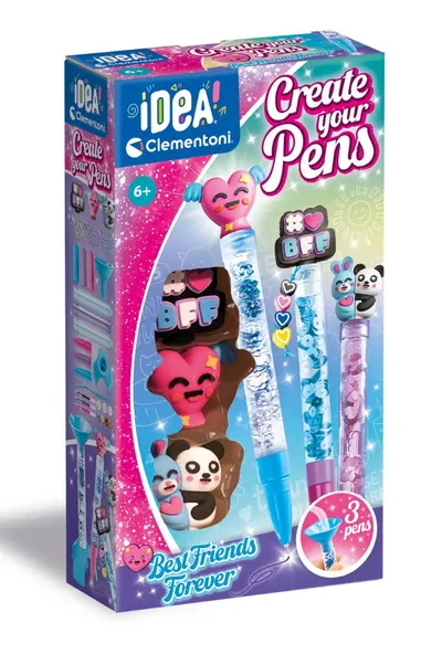 Set de creat pixuri, Clementoni, Best Friends Forever, 3 buc