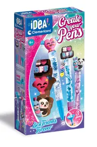 Set de creat pixuri, Clementoni, Best Friends Forever, 3 buc