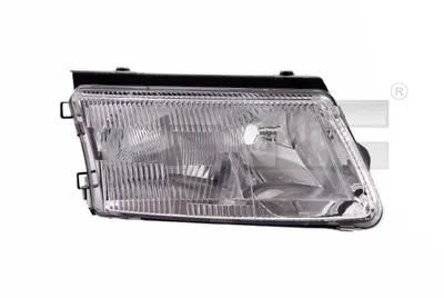 Far stanga potrivit VW PASSAT 1996-2000 - (H4/H7, reglaj electric, manual, fundal argintiu)