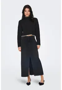 Pulover crop Chick - Negru