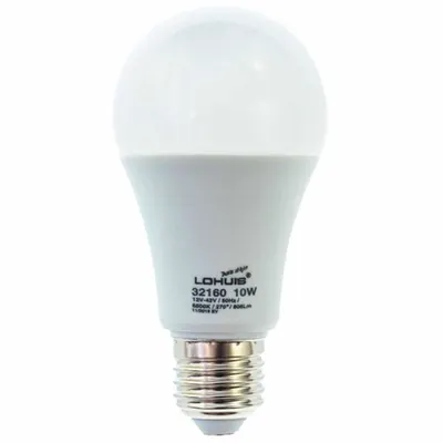 Bec LED LOHUIS, forma A60, AC/DC 12V-42V, E27, 10W, 25000 ore, 6500K