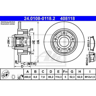 Disc frana ATE 24.0108-0118.2