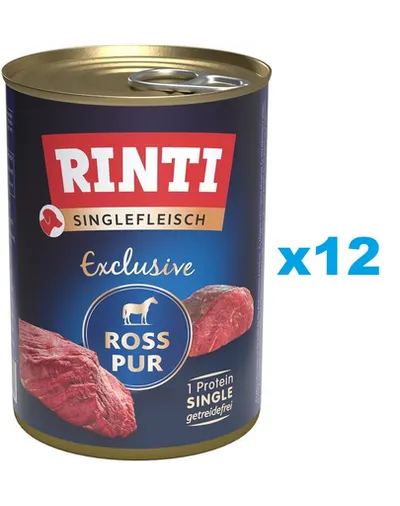 RINTI Singlefleisch Exclusive Horse Pure 12x400 g hrana caini, din cal