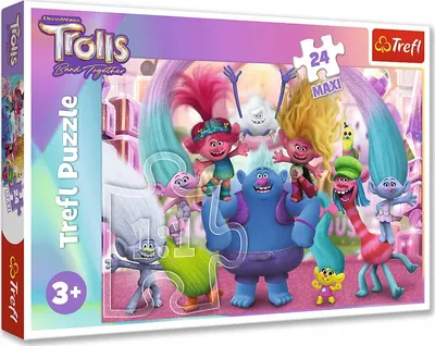 Puzzle Trefl din 24 de piese maxi - În lumea trolilor