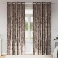 vidaXL Cortine din catifea 2 buc. Cappuccino 225 x 140 cm Catifea