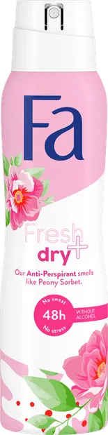 Deodorant spray cu parfum de bujori Fresh & Dry, 150ml, Fa