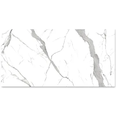 Gresie exterior / interior portelanata Calacatta Elite Bookmatch A 120 x 240 cm lucioasa rectificata tip marmura