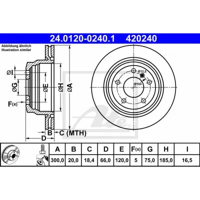 Disc frana ATE 24.0120-0240.1
