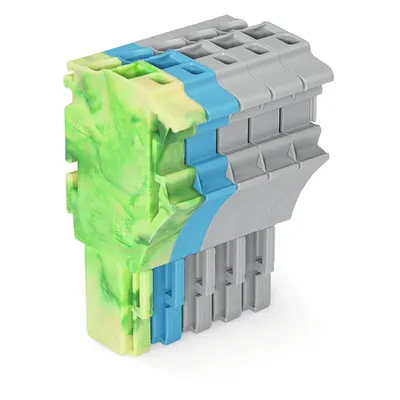 1-conductor female plug; 2.5 mm²; 5-pole; 2,50 mm²; green-yellow, blue, gray