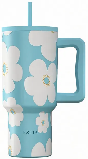 Cana termică Estia Save the Aegean - Blue Daisy, 900 ml