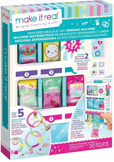 Kit creativ Make it Real - Distribuitor automat de brățări, 242 piese