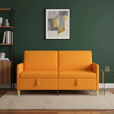 vidaXL Sofa cu Spațiu de Depozitare Galben Întunecat 172 x 78 x 87 cm