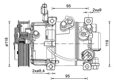 Compresor climatizare potrivit HYUNDAI I20 II 1.2 1.2LPG 11.14