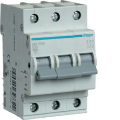 Disjunctor 3P, 13A, 6kA, B, 3M