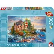 Puzzle 500 piese, Farul de pe stanca, Schmidt