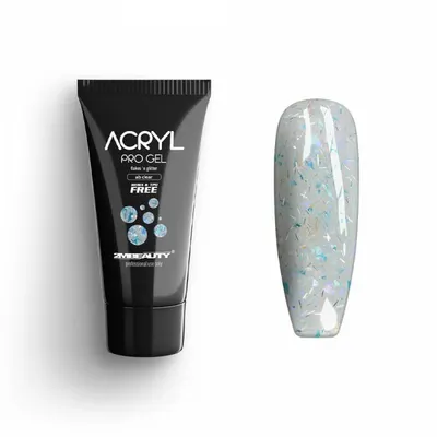Acryl Pro Gel 2M Hema Free Flakes and Glitter AB Clear - 30g