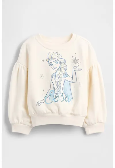 Bluza de trening cu imprimeu Frozen - Galben pal/Albastru pal