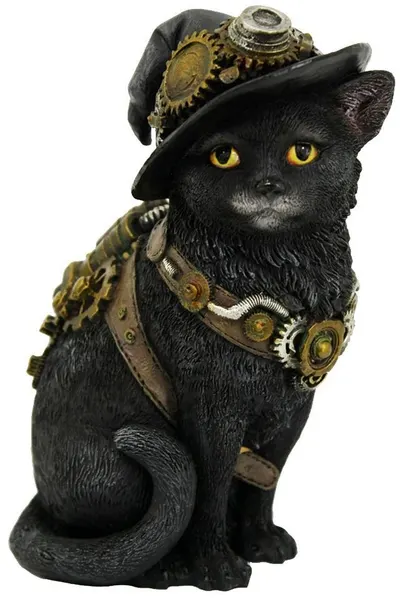 Statuetă Nemesis Now Adult: Steampunk - Clockwork Kitty, 16 cm