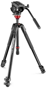 Trepied Manfrotto - Alu 190X, 500 Fluid Head, negru
