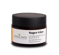 Crema gel hidratanta cu 3-O-Ethyl Acid Ascorbic 5% si Acid Ferulic 1% Super Glow, 50ml, Bio Balance