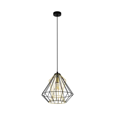 Lampa suspendata DREADFORT negru, brass 220-240V,50/60Hz