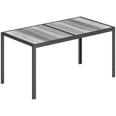 Outsunny Masă de grădină exterior pentru 6 persoane, balcon pentru terasă, pentru dining în aer liber | Aosom Romania