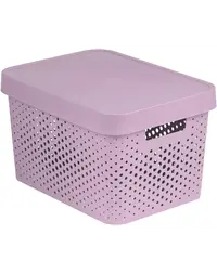 CURVER Coș ajurat cu capac INFINITY 17 L roz