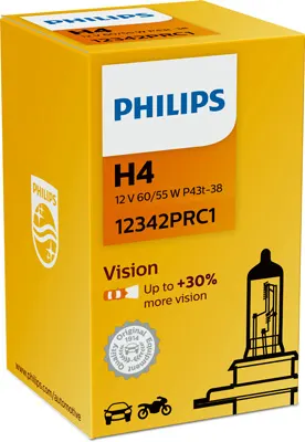 Bec Far H4 P43T 60 55W 12V Vision (Cutie) Philips