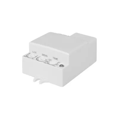 Senzor de miscare cu microunde, unghi detectie 360 grade, IP20, 3-2000 LUX, 1200 W, 40 x 55 x 25 mm, alb