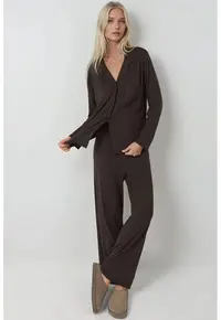 Pijama dama - Maro inchis - Jerseu -