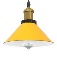 Gossi lampa suspendata reglabila pe inaltime e27 galben lucios metal