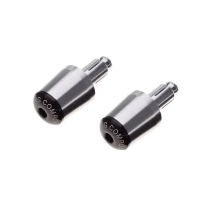 Set 2 capeti ghidon moto conici, culoare argintiu, din aluminiu