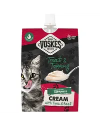 VOSKES Cream cu ton și vită 90 g cremă snack pentru pisici