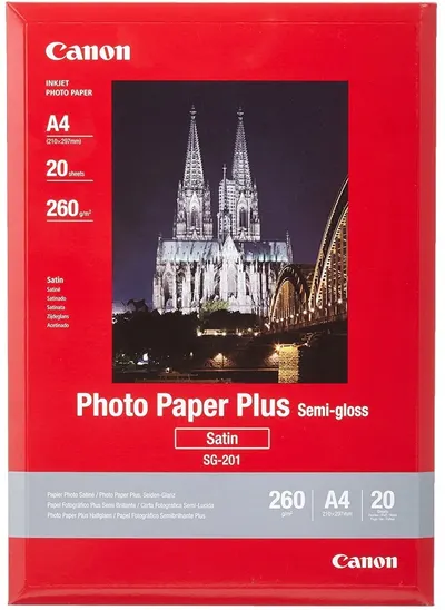 Hârtie fotografică Canon - SG-201, A4, 260 g/m2, Semi-glossy