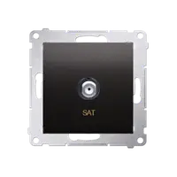 Priza TV tip F pentru instalatii individuale, antracit metalic