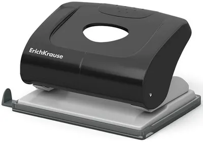 Perforator Erich Krause Elegance - până la 20 foi, negru